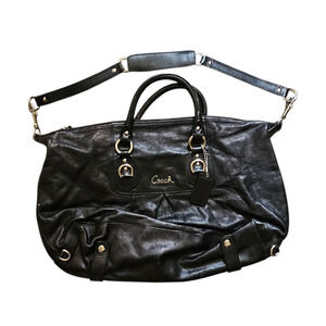 Coach Ashley Large Satchel Leather Hobo Shoulder Bag Large Gold Hardware